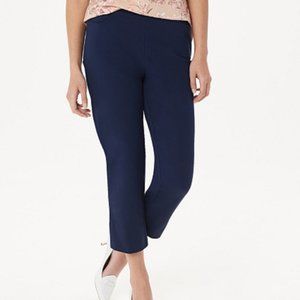 NWT Stretch Crop Pants with Back Slit Hem